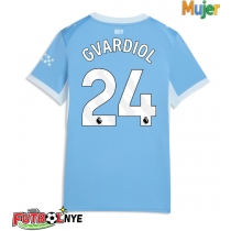 Camiseta Manchester City Josko Gvardiol #24 Primera Equipación para mujer 2026-27 manga corta